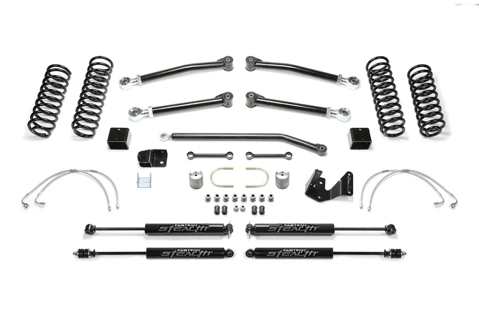 Fabtech Trail II, 3 in. Lift w/ Stealth Shocks For 07-18 Jeep JK 4-Door. – K4052M