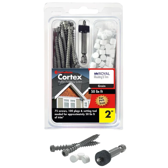 FastenMaster – FMCTXT234-RY50G – Cortex No. 9 X 2-3/4 in. L Star Trim Head Trim Screws with Plugs 75 pk