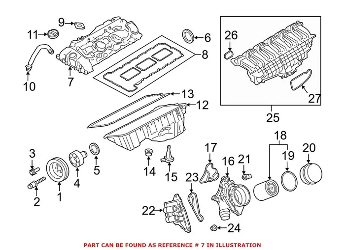 Genuine BMW 11127846359 – Engine Valve Cover