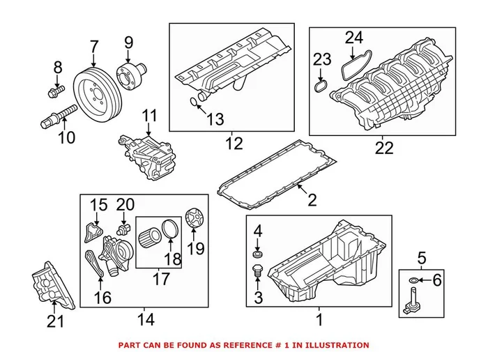 Genuine BMW 11137635651 – Engine Oil Pan