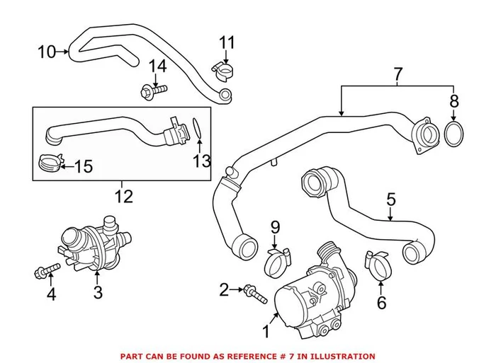 Genuine BMW 11537617502 – Engine Coolant Hose