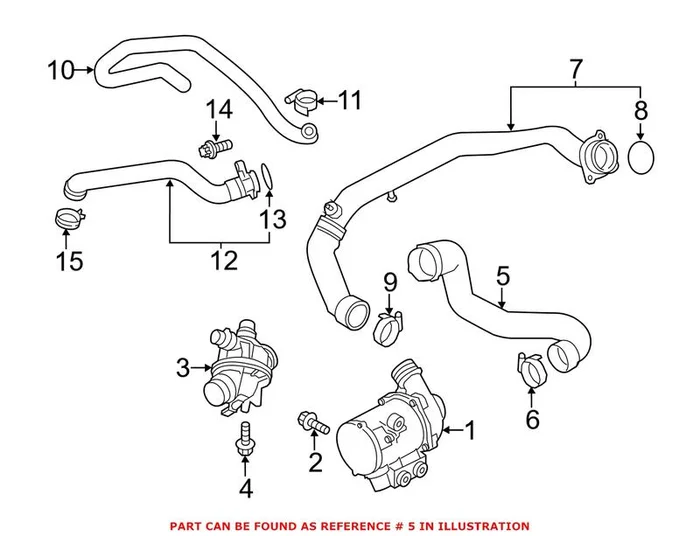 Genuine BMW 11537649394 – Engine Coolant Hose