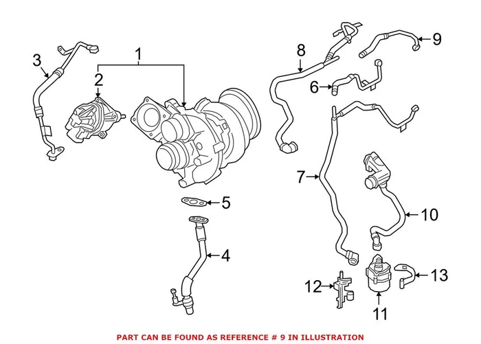 Genuine BMW 11538697260 – Engine Coolant Hose (Left)