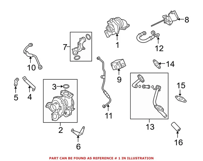 Genuine BMW 11657811405 – Turbocharger (Rear)