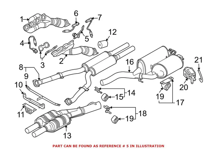 Genuine BMW 11787540168 – Oxygen Sensor (Front Left)