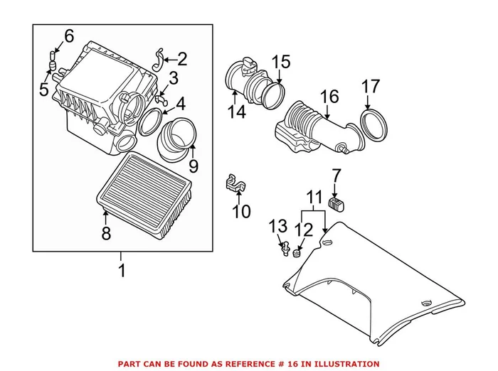 Genuine BMW 13717523726 – Engine Air Intake Resonator