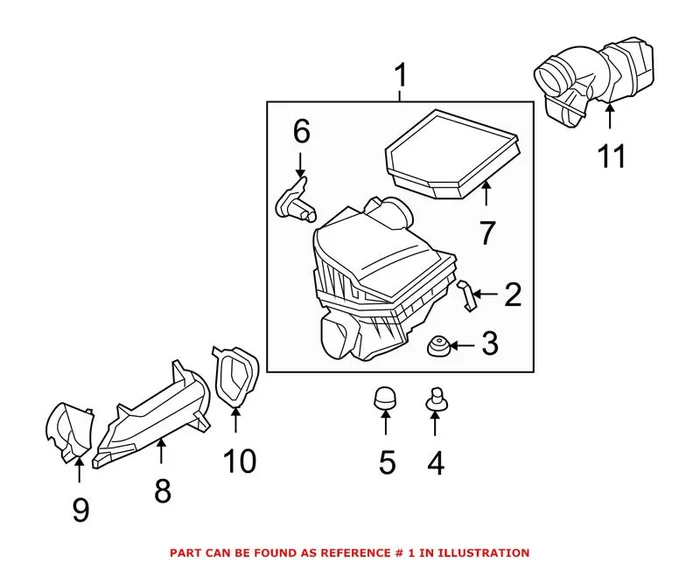 Genuine BMW 13717537727 – Air Filter and Housing Assembly