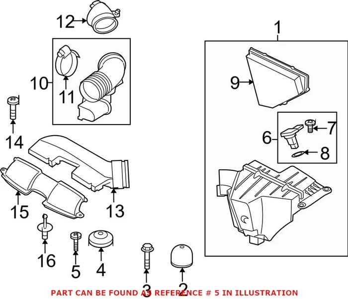 Genuine BMW 13717545438 – Air Filter Housing Screw