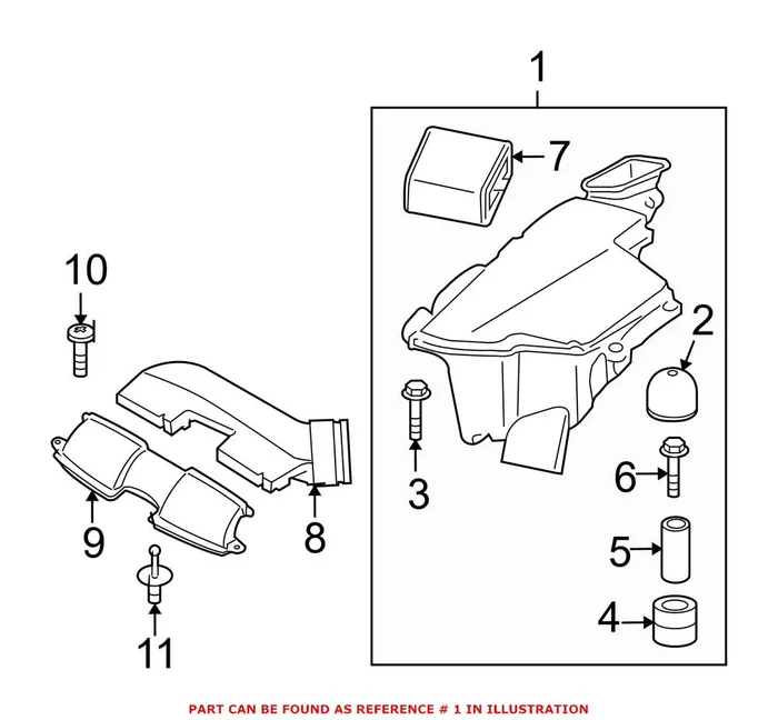 Genuine BMW 13717838567 – Air Filter and Housing Assembly