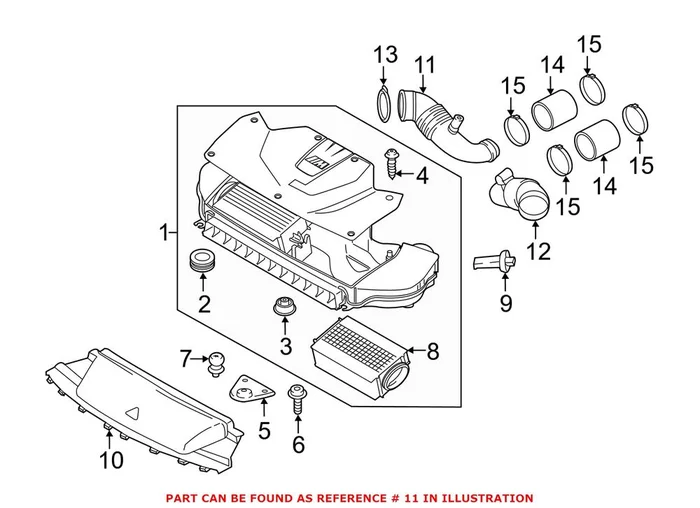 Genuine BMW 13717848381 – Engine Air Intake Hose