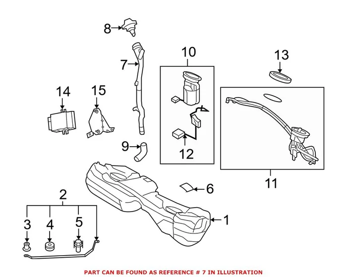 Genuine BMW 16116768785 – Fuel Tank Filler Neck