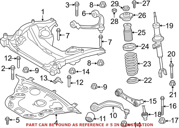 Genuine BMW 31106783907 – Powertrain Skid Plate Bolt