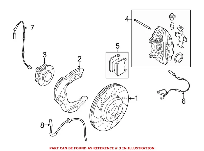 Genuine BMW 31207857506 – Wheel Bearing and Hub Assembly (Front)