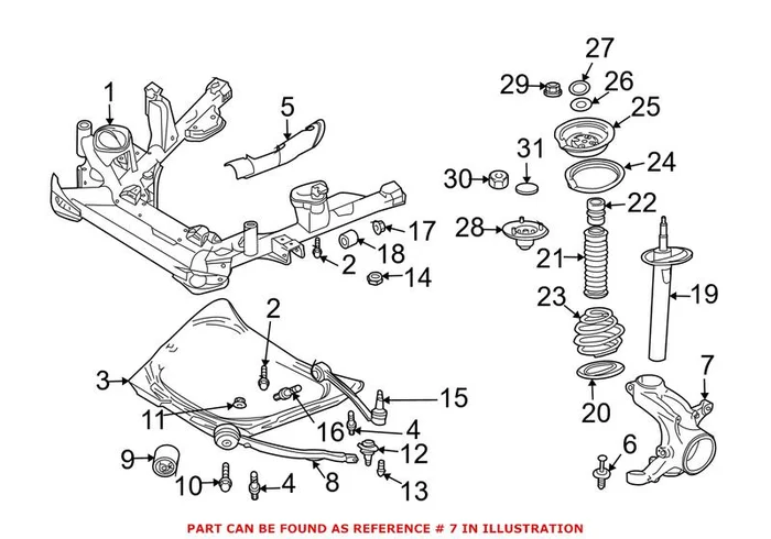 Genuine BMW 31213450557 – Steering Knuckle (Front Left)