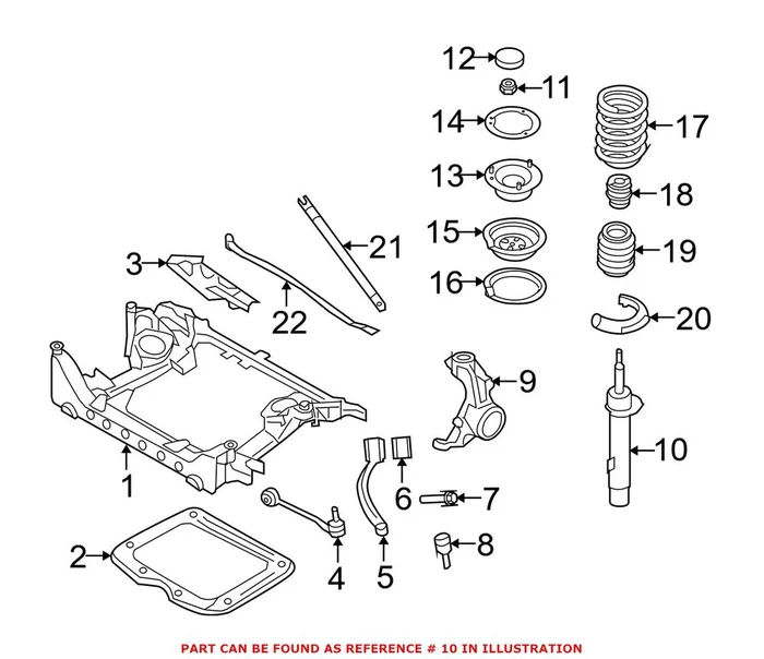 Genuine BMW 31316779983 – Suspension Strut (Front Left)