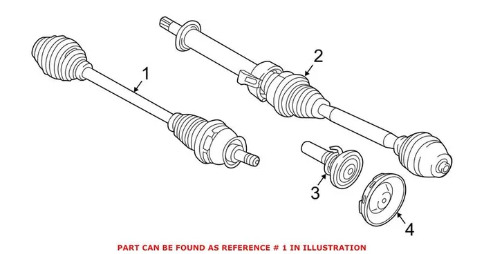 Genuine BMW 31608611322 – CV Axle Assembly (Front Right)