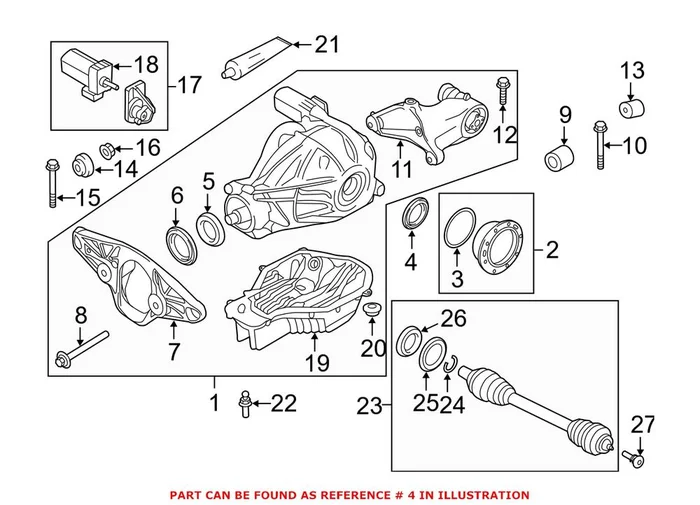 Genuine BMW 33137596788 – Drive Axle Shaft Seal (Rear)