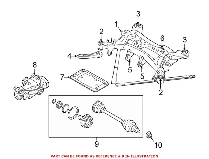 Genuine BMW 33208680351 – CV Axle Assembly (Rear Left)