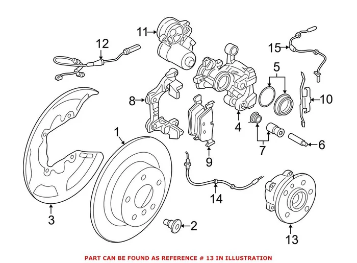 Genuine BMW 33416851589 – Wheel Bearing and Hub Assembly (Rear)