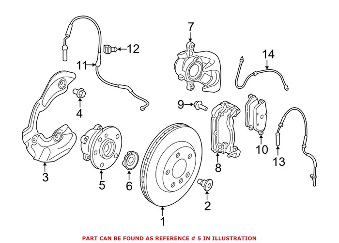 Genuine BMW 33416867927 – Wheel Bearing and Hub Assembly (Front)