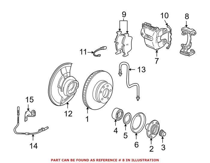 Genuine BMW 34116757057 – Disc Brake Caliper Bracket (Front)