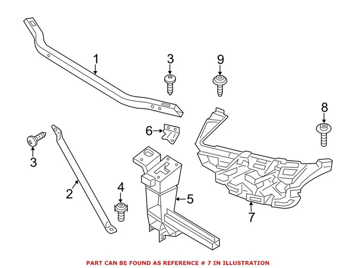 Genuine BMW 51118048114 – Headlight Bracket (Front Right)