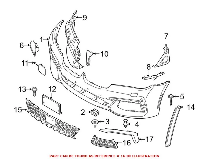 Genuine BMW 51118061126 – Fog Light Trim (Front Right)