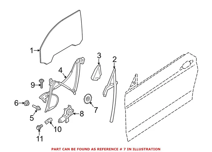 Genuine BMW 51337184604 – Window Motor Gear