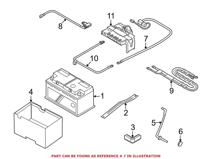 Genuine BMW 61129249103 – Battery Cable