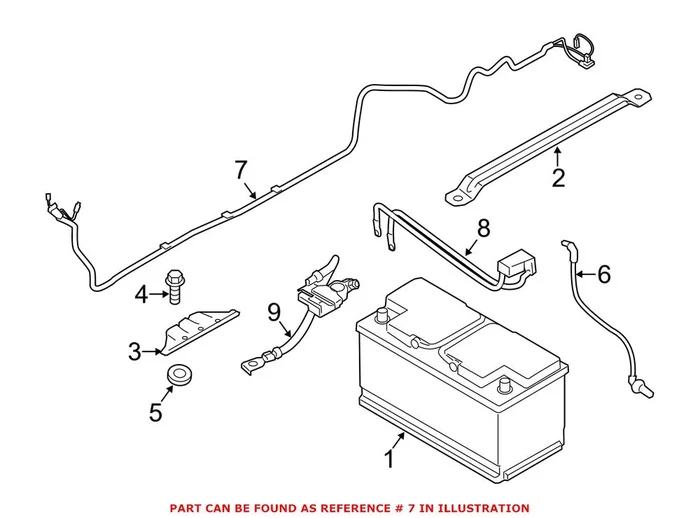 Genuine BMW 61129308292 – Battery Cable