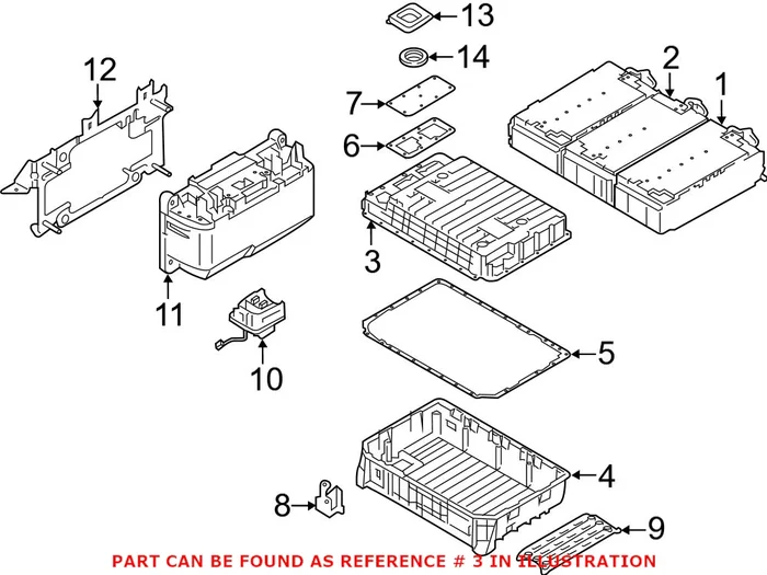 Genuine BMW 61277645963 – Drive Motor Battery Pack Cover (Upper)