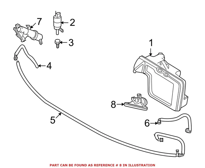 Genuine BMW 61677038415 – Headlight Washer Nozzle (Front Left)