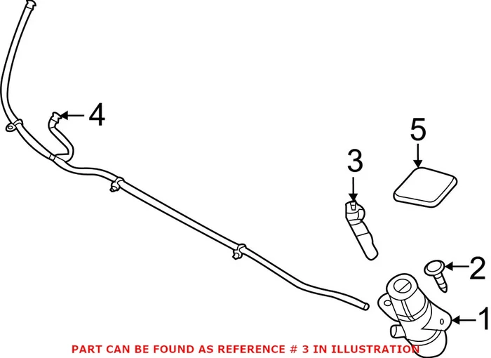 Genuine BMW 61677837310 – Headlight Washer Nozzle (Front Right)