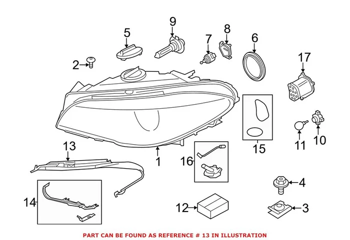 Genuine BMW 63117240367 – Headlight Seal (Left)
