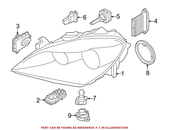 Genuine BMW 63117272018 – Headlight Assembly (Right)