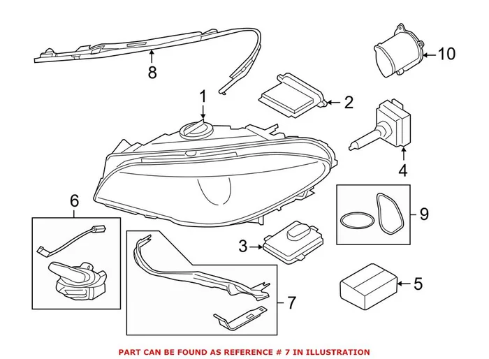 Genuine BMW 63117295737 – Headlight Bracket (Left)