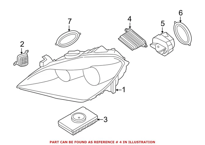 Genuine BMW 63117316216 – High Intensity Discharge (HID) Headlight Control Module (Front)