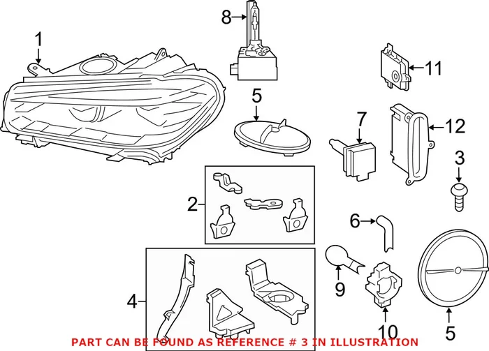 Genuine BMW 63117387835 – Headlight Mounting Screw