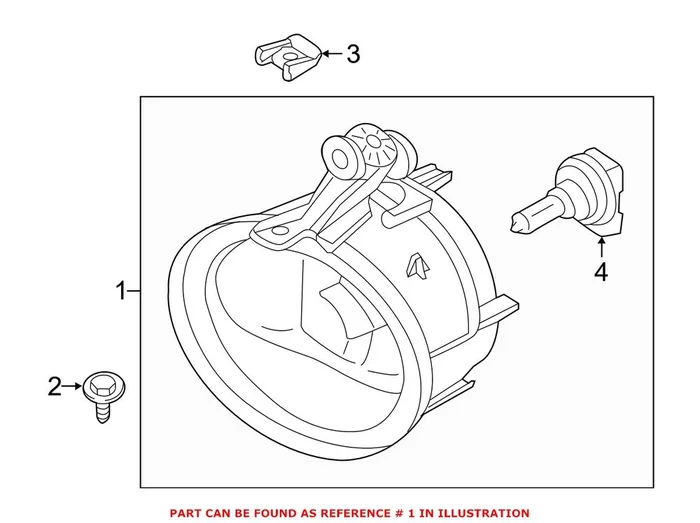 Genuine BMW 63177311352 – Fog Light (Front Right)