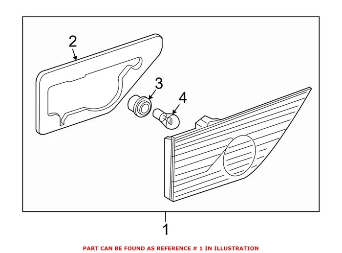 Genuine BMW 63217162213 – Tail Light Assembly (Left Inner)