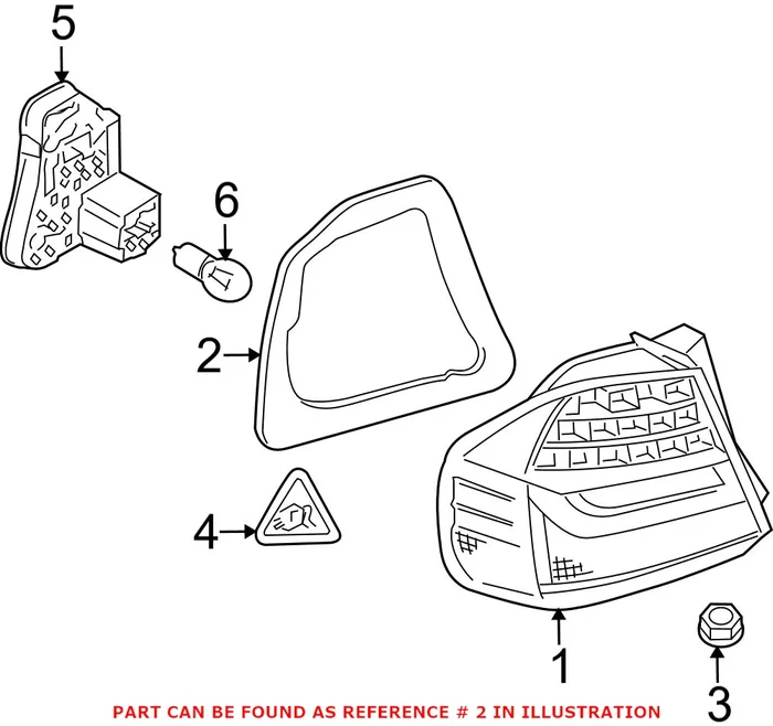 Genuine BMW 63217242150 – Tail Light Housing Seal (Right)