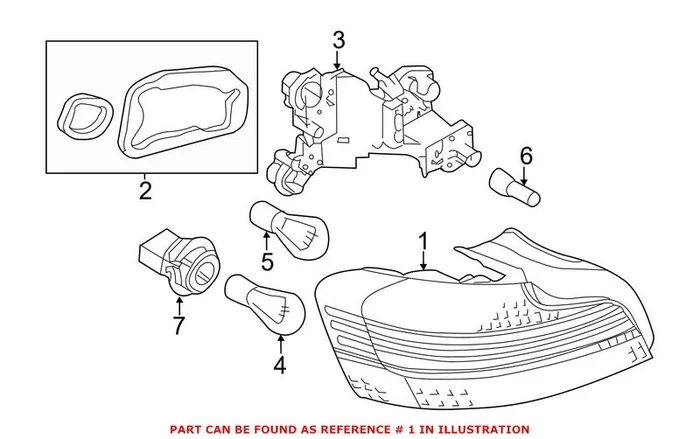 Genuine BMW 63217273430 – Tail Light Assembly (Rear Right)