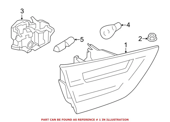 Genuine BMW 63217286034 – Back Up Light Assembly (Rear Right)
