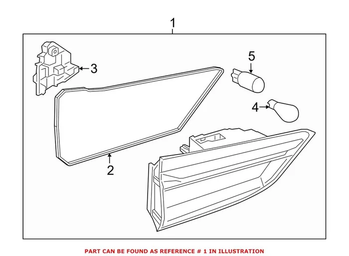 Genuine BMW 63217350696 – Back Up Light Assembly (Rear Right)