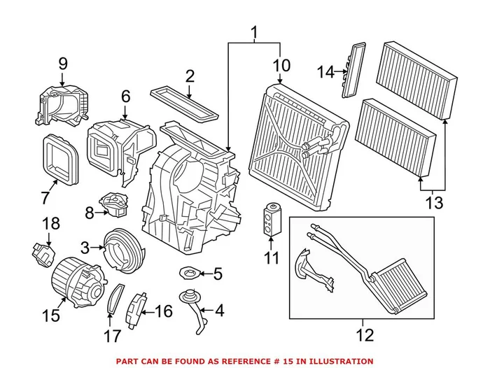 Genuine BMW 64119297752 – HVAC Blower Motor Assembly