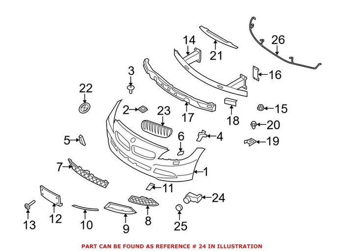 Genuine BMW 66206935597 – Parking Aid Sensor