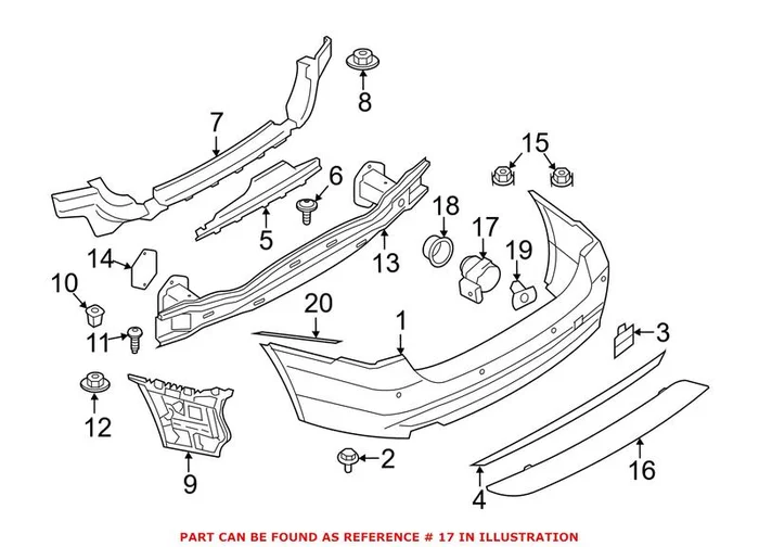 Genuine BMW 66209288224 – Parking Aid Sensor