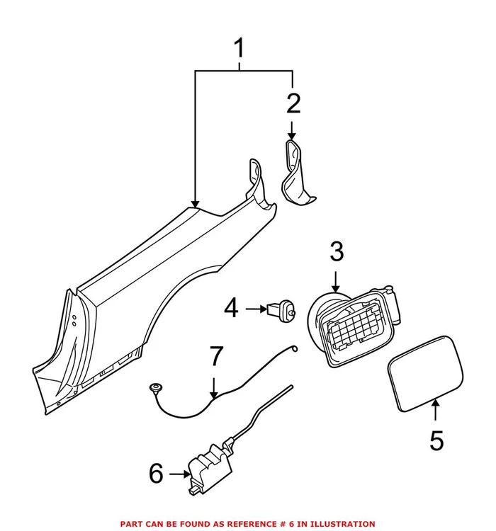 Genuine BMW 67116985881 – Fuel Filler Door Lock Actuator (Rear)
