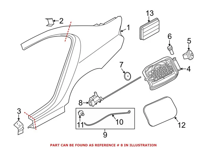 Genuine BMW 67117200674 – Fuel Filler Door Lock Actuator (Rear)