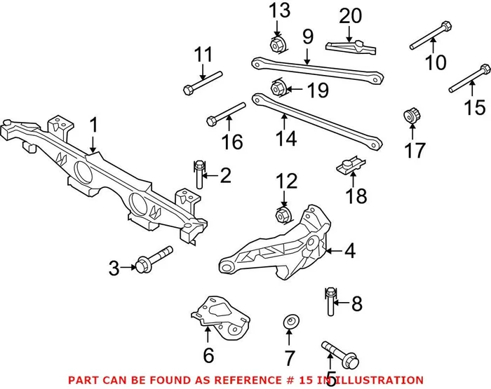 Genuine Mini 33306772658 – Suspension Control Arm Bolt (Lower)